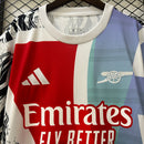 Camisa do Arsenal Pré-Jogo 24/25 Torcedor Vermelho e Branco