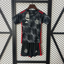 Kit infantil do Flamengo III 24/25 Torcedor Cinza