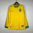 Camisa Seleção do Brasil I Manga Longa 1998 Torcedor RETRO