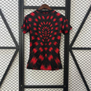 Camisa Feminina do Flamengo Pré-jogo 25/26 Torcedor Preto e Vermelho