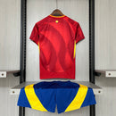 Kit infantil seleção da Espanha I 2024 Torcedor Vermelha