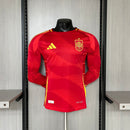 Camisa Seleção da Espanha Manga longa I 2024 JOGADOR Vermelha