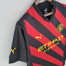Camisa do Manchester City II 22/23 Torcedor Preta e Vermelha