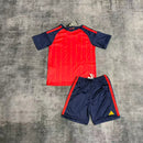 Kit infantil seleção da Espanha I 2026 Torcedor Vermelha