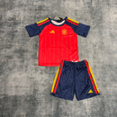 Kit infantil seleção da Espanha I 2026 Torcedor Vermelha